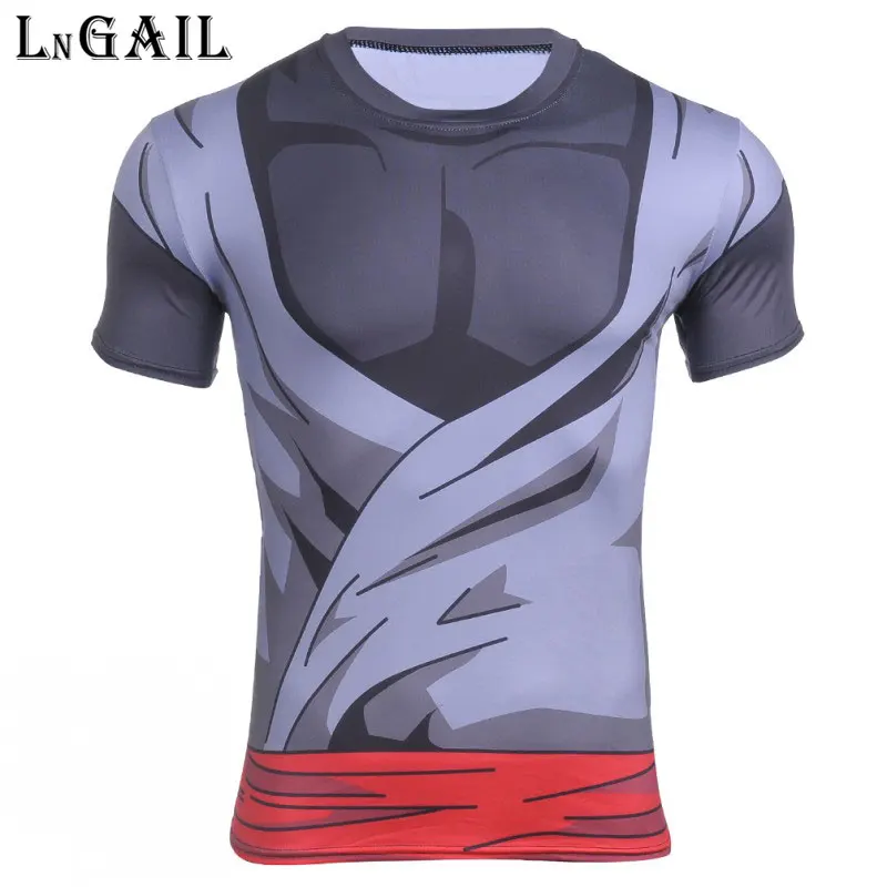 

2018 newest Brand New Cartoon Men's Polyester material 3D T Shirts Dragon ball vegeta goku Short Sleeve Fitness fashion Tees