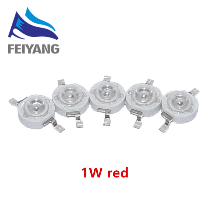 

Free shipping! 200pcs/lot 1W Red LED chip Lamp beads Pure Red 620mA 2.2-2.4V 40-45LM 30mil