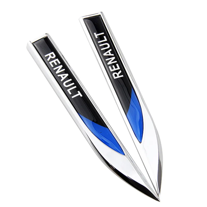 

Auto Fender Side Sticker for Renault Clio Captur Megane 2 Duster Laguna 2 Fluence Koleos Kadjar Logan Car Zinc Alloy Badge Decal