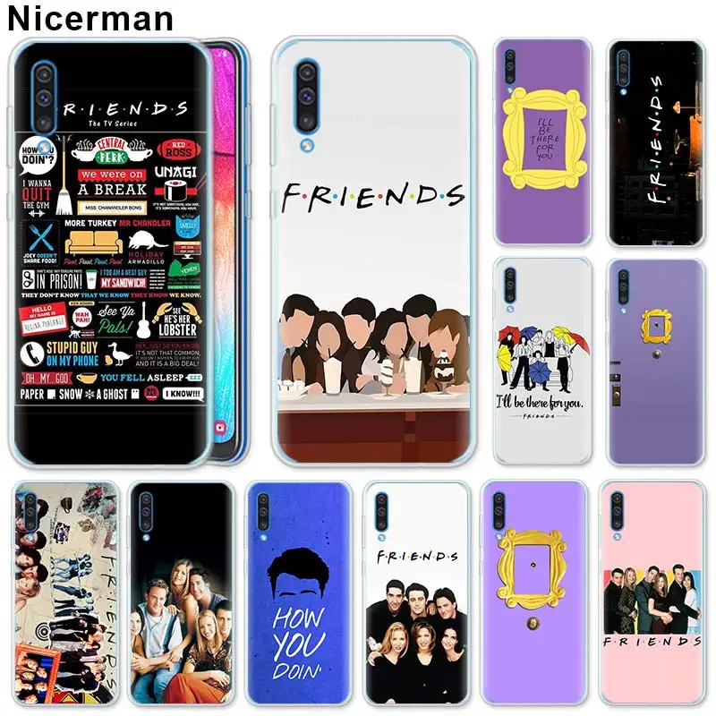 Силиконовый чехол с надписью Friends на дверь телевизора для Samsung Galaxy A71 A51 A90 5G A50 A70 A40
