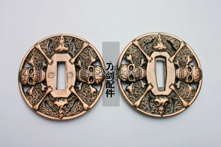 Кованый аксессуар-Tsuba фитинг для Katana Saber sword Samurai Blade death's head | Дом и сад
