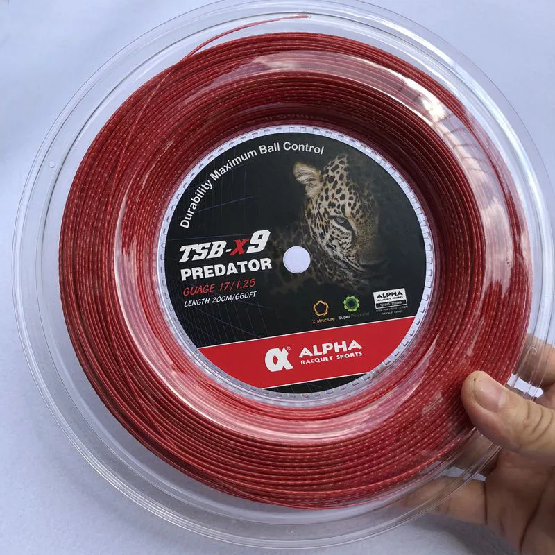 1 Reel ALPHA 1.25mm Tennis Racket String Polyester Bamboo grain Tennis