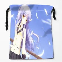 Ангел Beats! Напечатанный мешок для хранения 27x35 см Сатиновые сумки со шнурками компрессионный тип сумки Настройка вашего изображения подарки