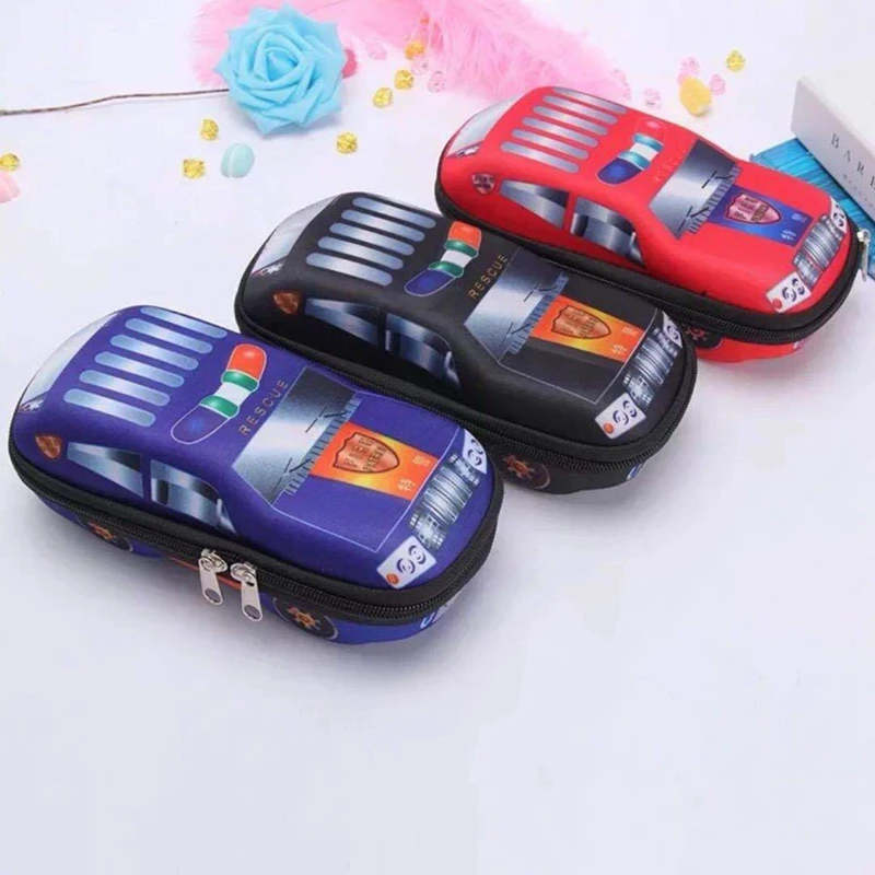 

Car Pencil Case for Boys Multifunction Black Pencil Box EVA Materials Big Pencilcase School Supplies Bts Stationery Gifts