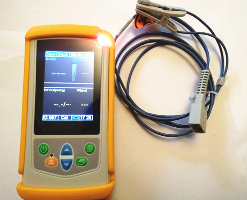 Ручной монитор EtCo2 Co2 Healthecare Spo2 и Etco2 Capnograph Monitor с Sidestream для ветеринарного