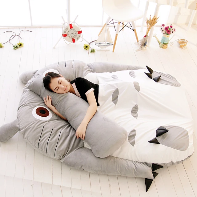 Totoro Mattress Tatami Large Soft Bed Lounger Sofa Double Totoro Mattress Tatami Large Soft Bed Lounger Sofa Double Thickening Cartoon Sleeping Bag