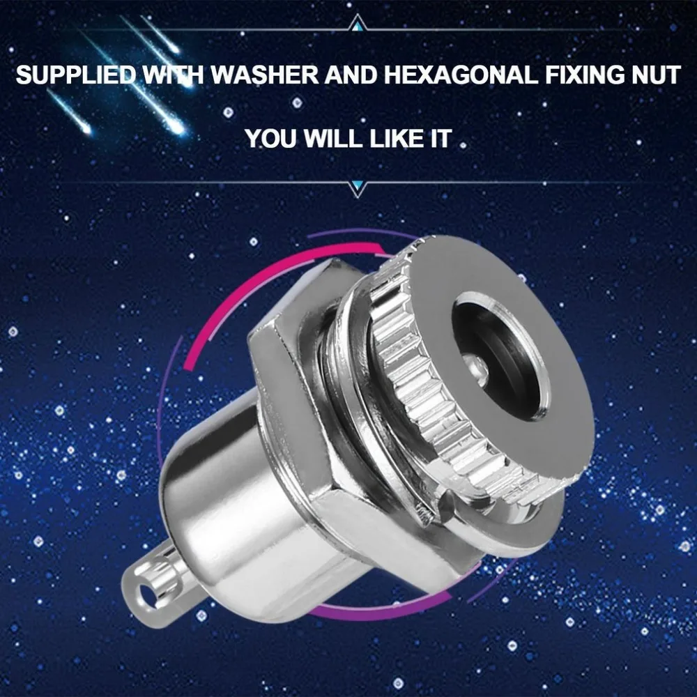 

Promotion Useful DC Power Jack Socket Female Panel Mount Connector For 2.1/5.5mm DC Power Plug Silver