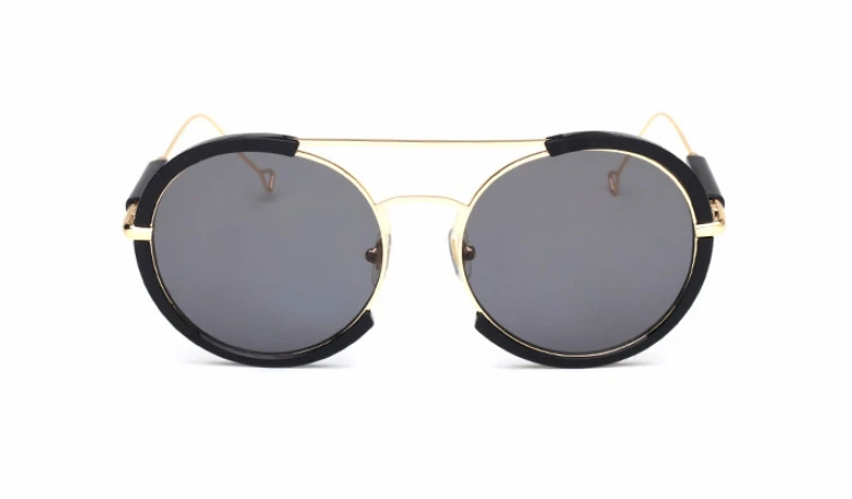 Стимпанк Круглые ретро солнцезащитные очки для мужчин и женщин Модные Оттенки UV400 Винтажные очки Oculos 47885