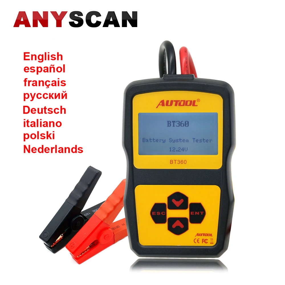 Prix pour Système de Batterie de voiture Testeur AUTOOL BT360 12 V Soutien 2000 EN/CCA Batterie Système De Charge Testeur Multi-Langue espagnol Russe Prix pour Système de Batterie de voiture Testeur AUTOOL BT360 12 V Soutien 2000 EN/CCA Batterie Système De Charge Testeur Multi-Langue espagnol Russe