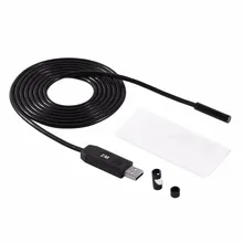 1 шт. usb микроскоп 2 м 7 мм 6 светодиодный Водонепроницаемый эндоскоп бороскоп змея инспекционная видеокамера