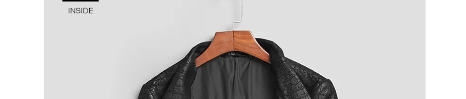 Весенняя Новинка натуральная кожа куртка Slim Fit костюм стиль для мужчин пояса из натуральной кожи пальто Мода крокодиловый принт кож