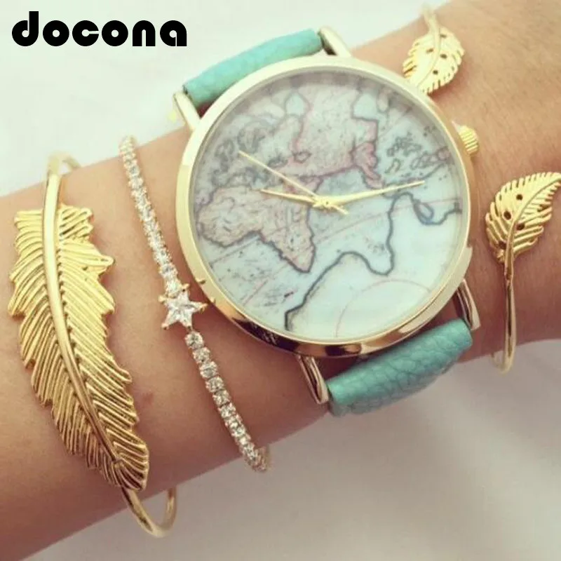 

docona Gold Color Crystal Leaf Star Bracelet Set for Women Boho Open Adjustable Bracelet Bangles Party Jewelry 3pcs/1set 6068