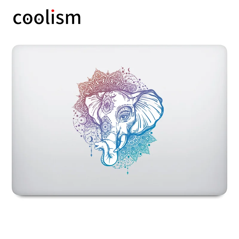 Мандала индийская Ганеша слон Бог наклейка для ноутбука Macbook Наклейка Pro Air Retina 11 12