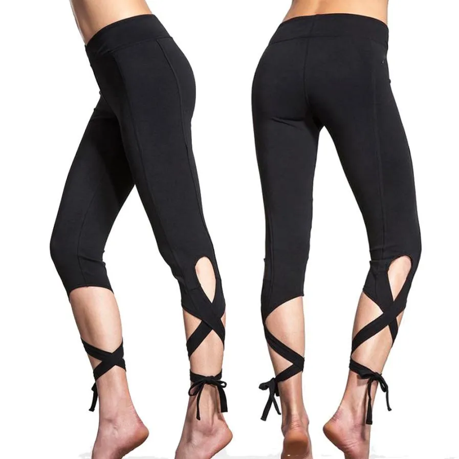 Леггинсы Спортивные Фитнес, тренировка, для женщин укороченные брюки леггинсы Mallas быстросохнущие 3/4 танцевальные брюки тонкие балетные штаны#5
