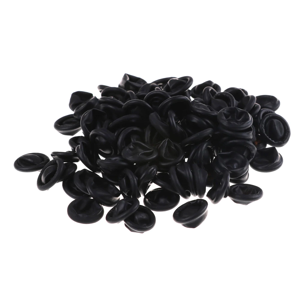 100 шт./лот, черные прочные одноразовые латексные резиновые палочки для пальцев, защитные перчатки для самостоятельного изготовления, аксессуары