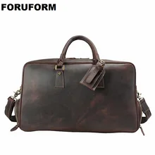 Винтажная сумка Crazy Horse из натуральной кожи для путешествий, Мужская вещевая сумка для багажа, дорожная сумка, большая сумка для выходных, сумка-тоут на ночь, LI-1828