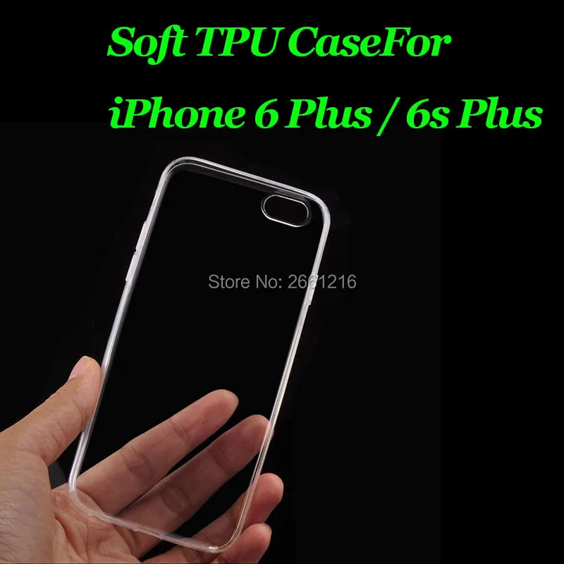 

6 6S Plus Ultra Thin Soft TPU Silicon Gel Transparent Case Back Housing Cover For Apple iPhone 6 Plus / 6S Plus 5.5"