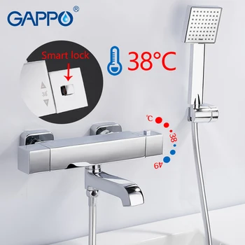 

GAPPO shower faucets wall mounted bathroom faucet waterfall thermostatic shower faucet mixer taps bath tap faucets bath set