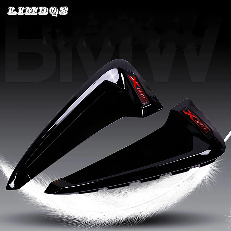 ABS Car Front Fender Side Air Vent Cover Trim For BMW general 1 2 3 4 5 6 Series X1 X2 X3 X4 X5 X6 Shark Gills 3D decoratation