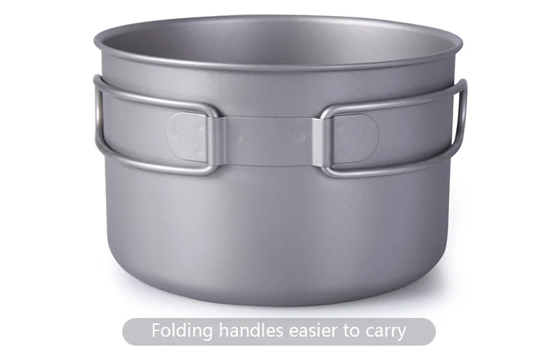 Dobrável de Acampamento ao ar Panela de Sopa Viagem sem Limites Set com Cabo Titanium Pot Pan Livre Kit Bagunça Piquenique Panelas Frigideira Tigela 13 High Quality Esporte e Lazer