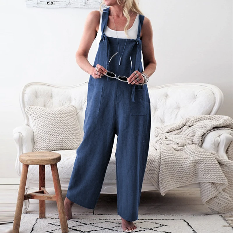 American Bazi Women/'s Denim Jumpsuits Classic Long Overalls RJHO170-BLUE-D8E
