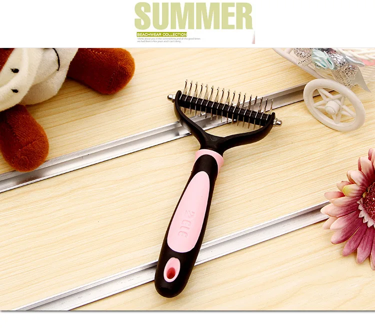 Hot Dog Pets Cat Fur Dematting Grooming Deshedding Trimmer Tool Comb Rake Brush For Dogs Cats And Rabbits (16)