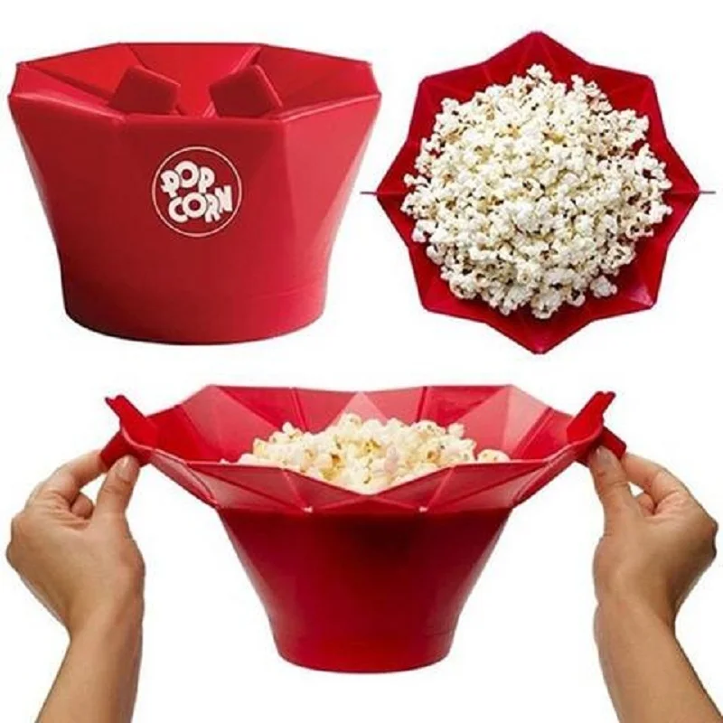 Microwaveable Popcorn Maker Foldable Pop Corn Bowl Microwave Popcorn