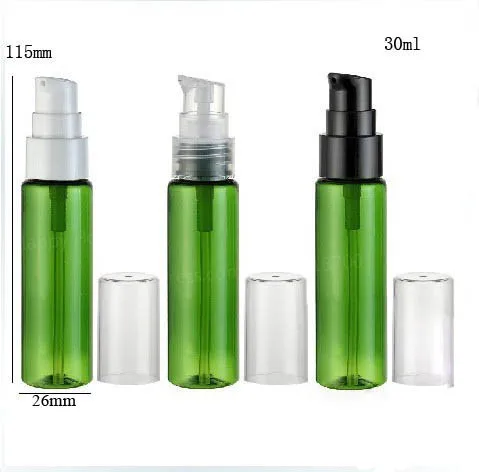 

100 x 30ml Green Plastic Lotion PET Pump Bottle 30cc Shampoo container