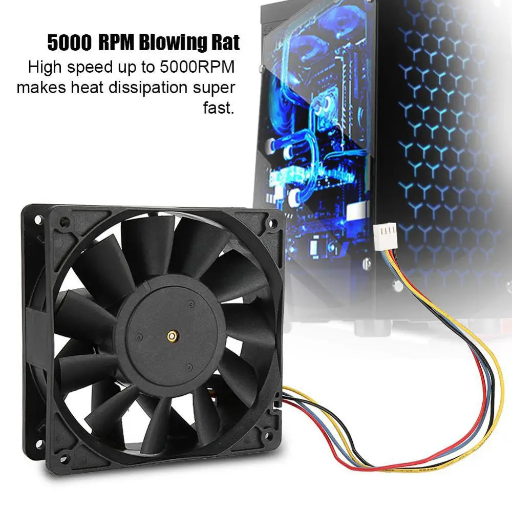 

PFC1212DE Ant S7/S9/L3/T9/M1 front and rear universal quick cooling fan -5000 rpm 4.8A double ball bearing radiator air cooler