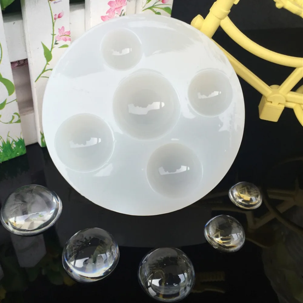 

JAVRICK 1 PC Hemisphere/ Round/Oval Silicone Mold Mould For Resin Pendant Jewelry Making Tool 4 Style