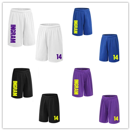 

BONJEAN Design Men 14 Brandon Ingram Print Basketball Shorts With Pockets Quick Dry Breathable Training Running Sport Shorts