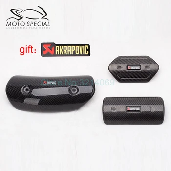 

Universal Motorcycle Muffler Exhaust Link Pipe Carbon Fiber Protector Heat Shield For Ninja MT09 Z750 R6 GSXR600 GY6 Scooter