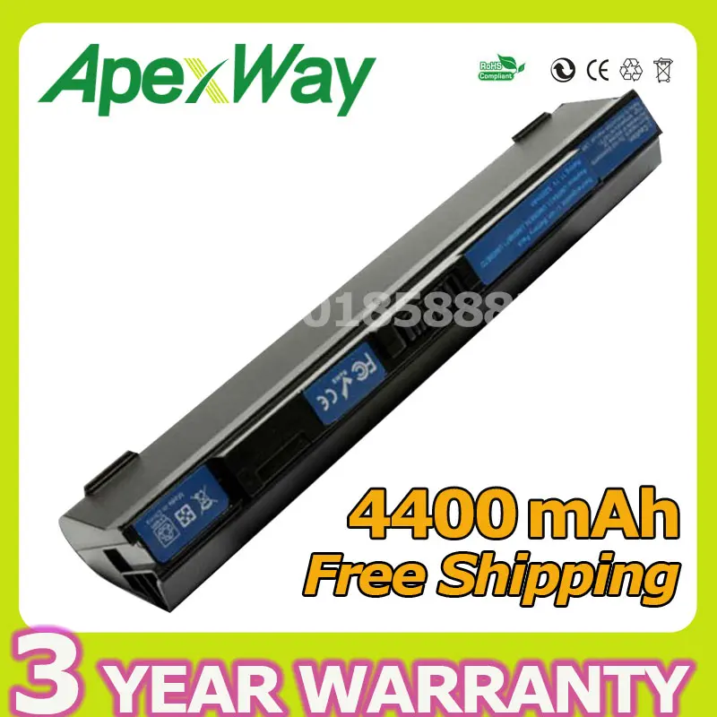 Аккумуляторная батарея Apexway S6 для ноутбука Acer Aspire One 531 751 751h ZG8 ZA3 UM09A71 UM09B71 UM09B73 UM09B7C