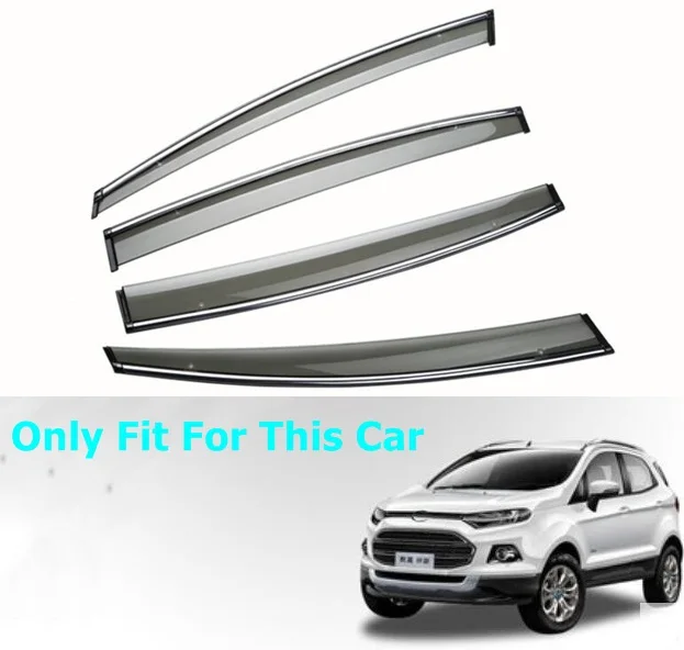 

Car Window Cover Visor Sun Rain Wind Deflector Awning Shield ABS For Ford Ecosport 2013 2014 -2018