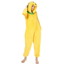 Kigurumi желтая Пижама для собак Свободные Комбинезоны взрослых в