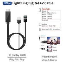 LD6M HDMI кабель ТВ Цифровой AV адаптер USB 1080P Full-HD Смарт-конвертер кабель для Apple tv для iPhone x 8 8plus 7 7 plus
