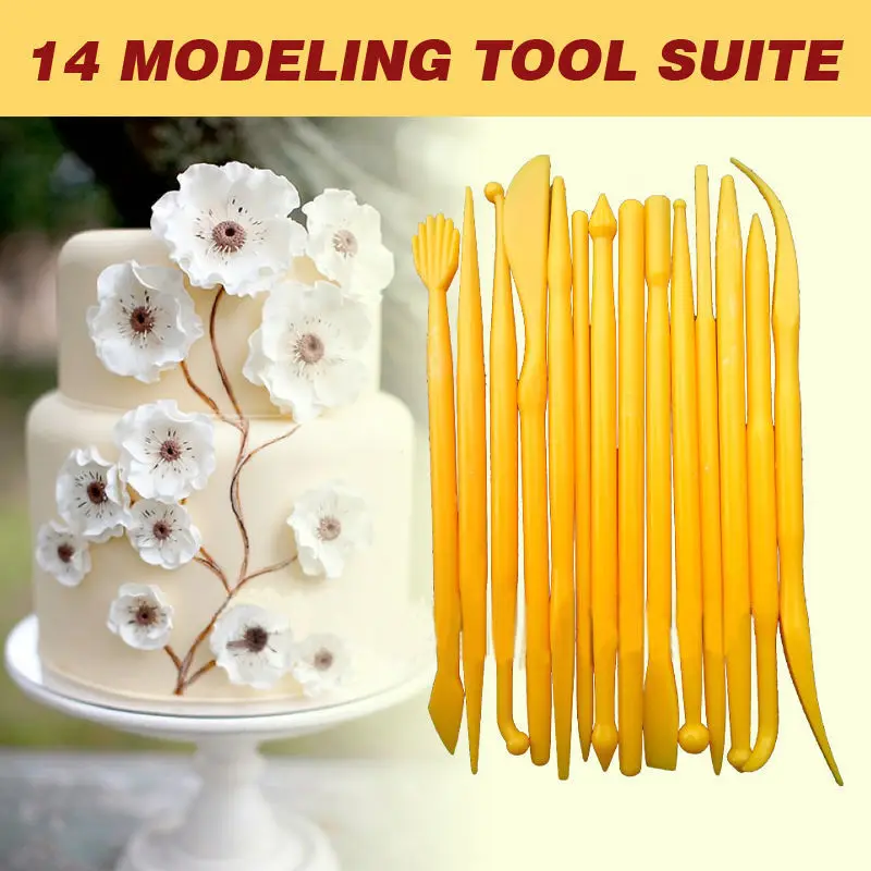 14Pcs/Set Flower Cutter Fondant Cake Decorating Sugarcraft Paste DIY
