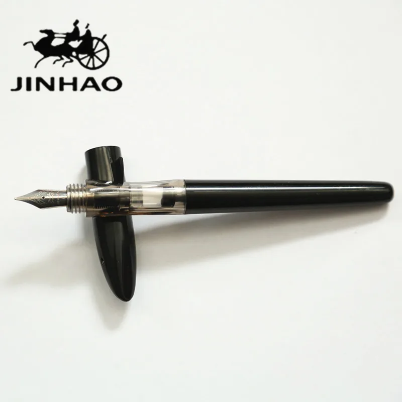 1pc/lot Shark JINHAO Fountain Pen Black SHARK Cover Fountain Pens Jinhao ink Pens Stationery 0.5mm Students Gifts Canetas 15.3cm
