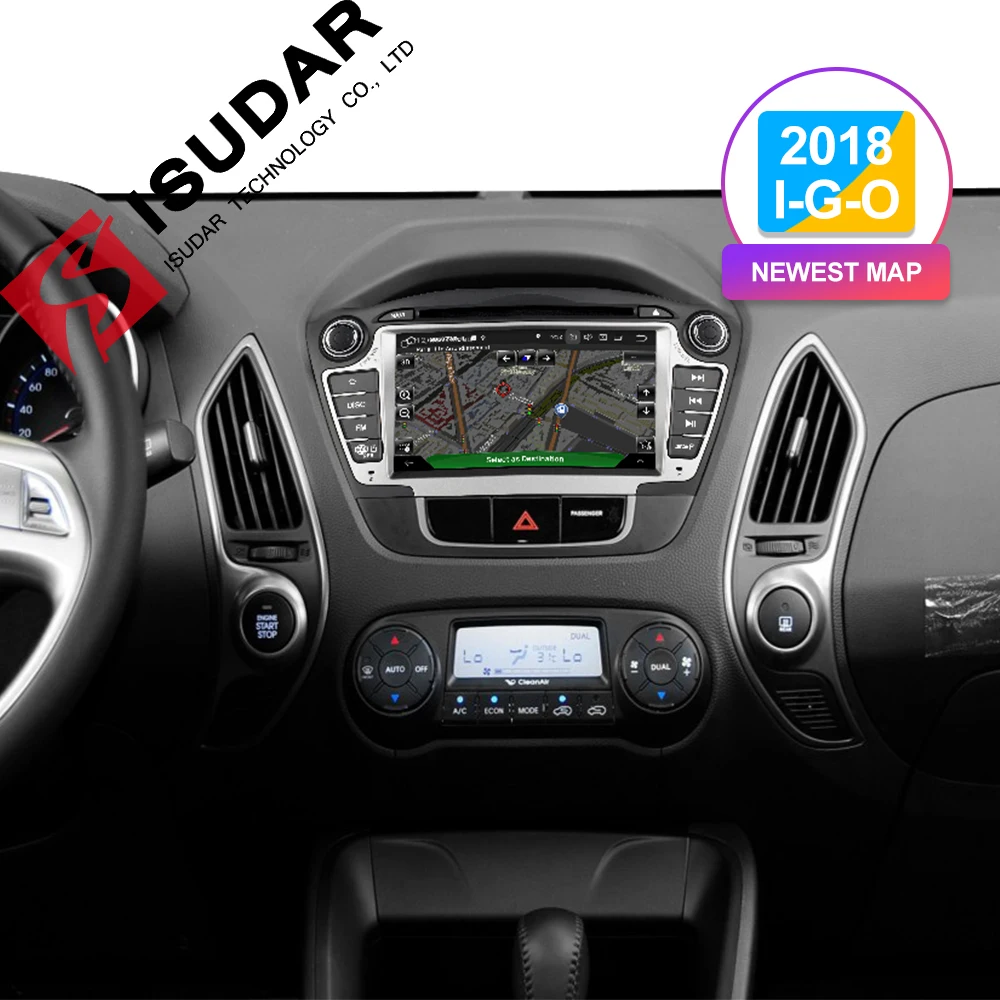 Isudar Автомобильный мультимедийный плеер gps 2 Din Android 9 для hyundai/IX35/TUCSON 2009- Canbus Авто Радио USB DVR dvd-плеер DSP FM