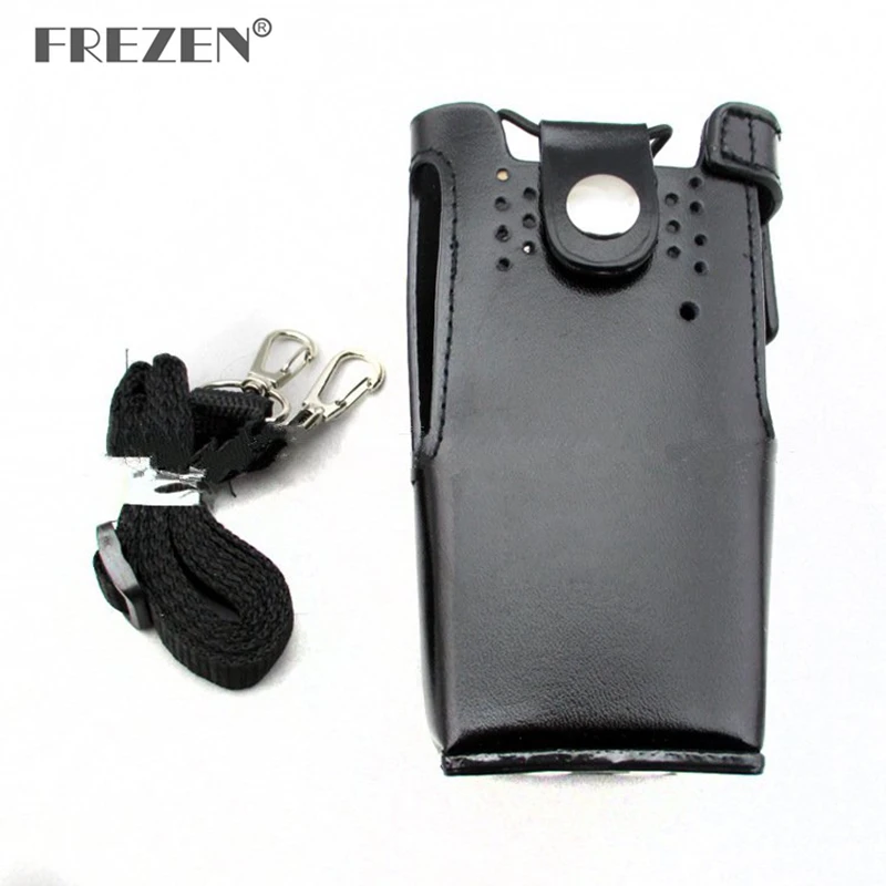 Walkie Talkie Leather Protective Case Radio Cover For Motorola GP328 GP340 PRO5150 HT750 Two Way Radio 1