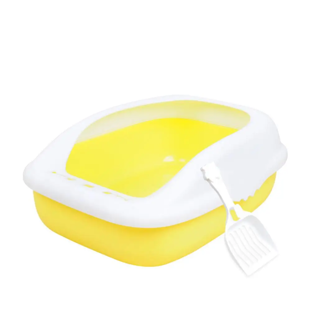 yellow Большой полузакрытый туалет для кошки, принадлежности для уборки домашних животных - Цвет: yellow