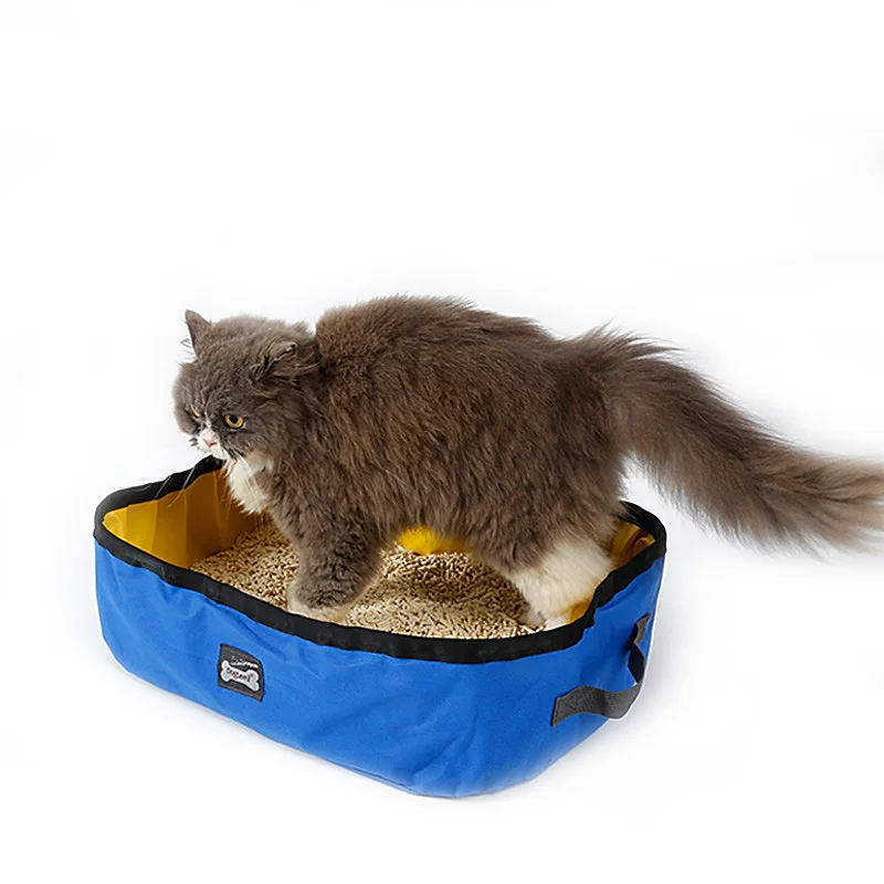 PET Cat Travel Foldable Portable Outdoor Cat Litter Waterproof Collapsible Box Kitten Toilet Training Bedpan PL0066