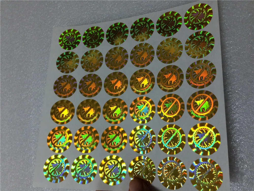 10000pcs Free shipping custom warranty seal printed card hologram