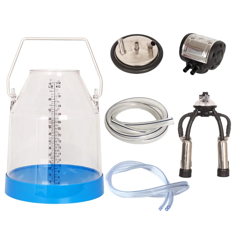 

Durable 25L Cows Transparent Portable Bucket Set for Milking Machine for Sale