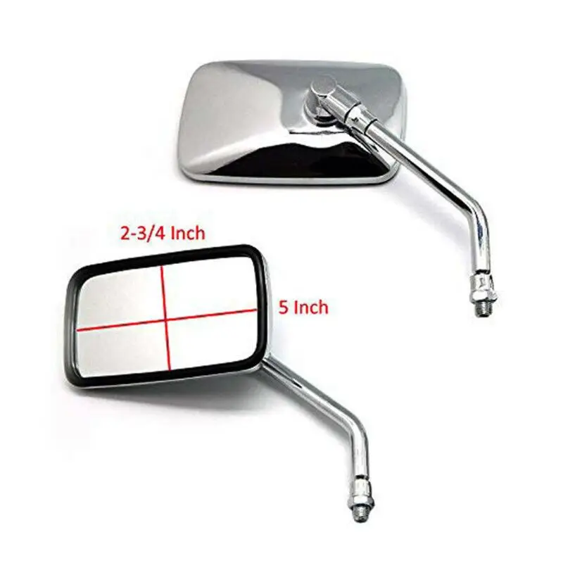 Motorcycle Handle Bar Mirror Square Rearview Mirror For Honda Shadow VT VT1100 VT750 VT600 VF750 Magna 750