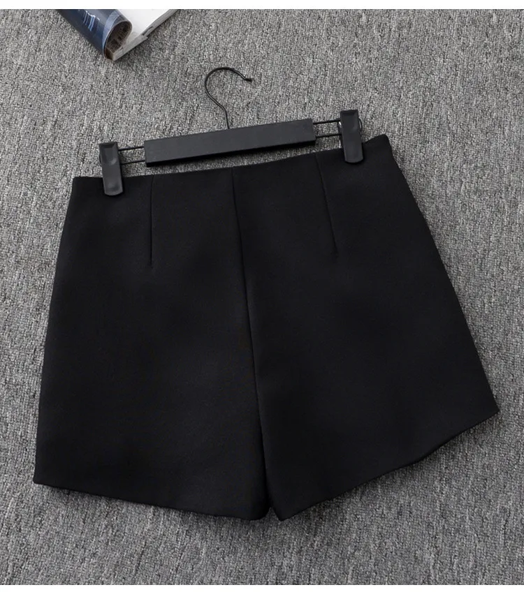 trendy plus size clothing Sungtin Summer Beach Women Shorts High Waist Wide Leg Shorts Black White 2022 New Casual Short Pants Ladies Shorts Pockets dickies shorts
