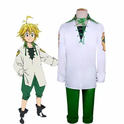 Аниме The Seven Deadly Sins Meliodas Косплей Костюм возрождение устоев дракона грех гнева женщин полный комплект униформы