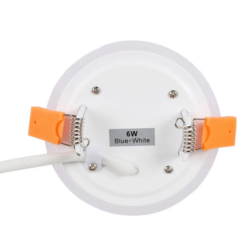 6W 12W 16W 24W led Ceiling Recessed panel Light Painel lamp decoration round square Led Panel Downlight Blue + White 2 color led downlight recessed ceiling spotlight ceiling lamps