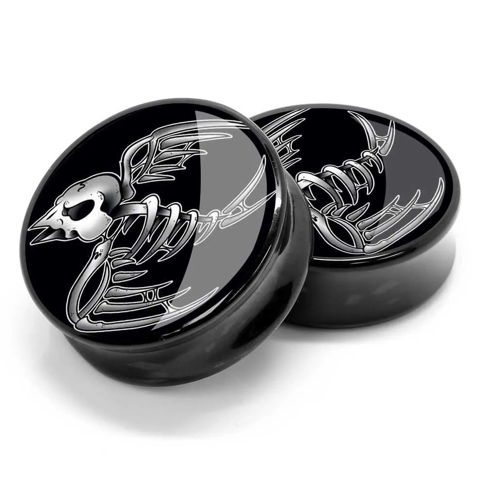 

1 Pair Dead Sparrow Acrylic Saddle Ear Plug Gauges Tunnel Flesh Tunnel Body Piercing Jewelry Aw2051