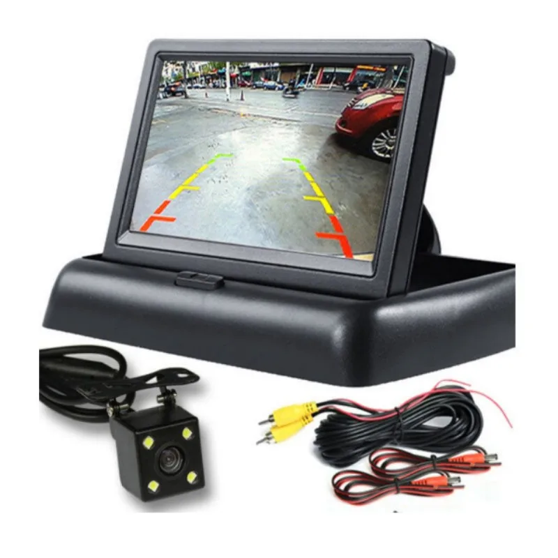 

4.3 inch Foldable Car Monitor TFT LCD Display Cameras Reverse Camera Parking System for Car Rearview Camera DVD VCD